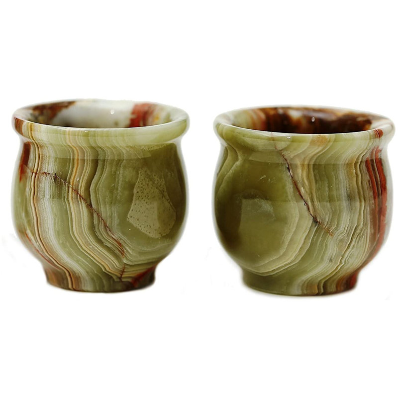 1.5 oz. Handmade Marble Glass Set