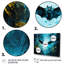 «Blue Watercolor Night Bat Charm II - Bat», art mural 5 pièces-2071349012