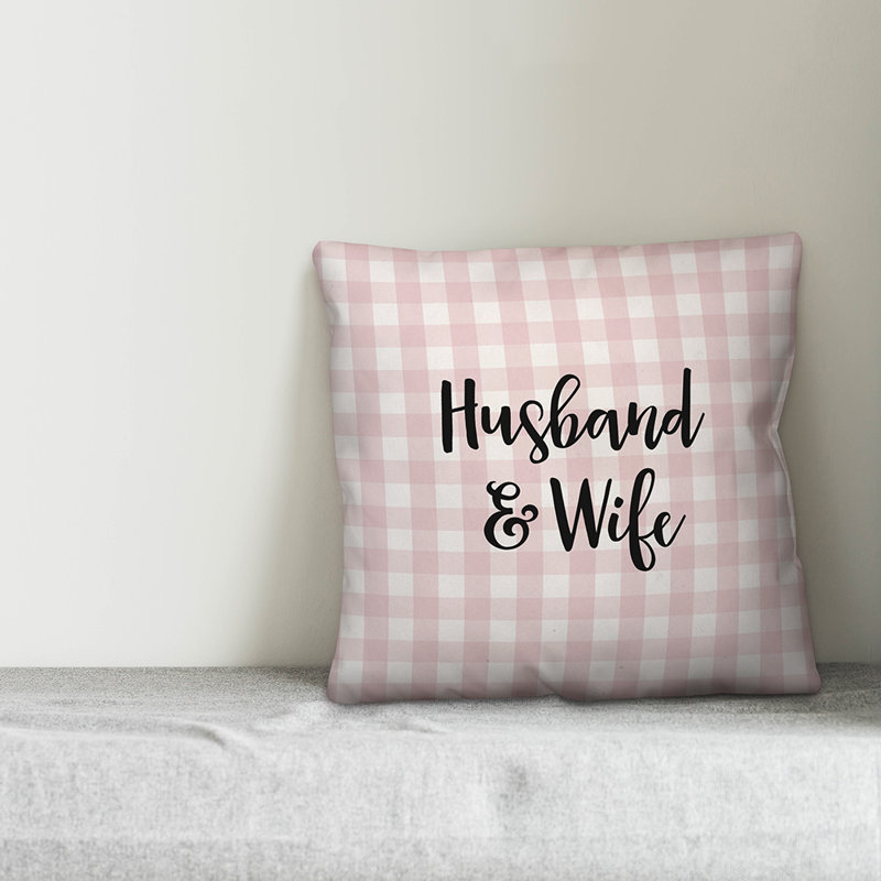  Coussin Husband and Wife, Coussin décoratif, Rose / Noir