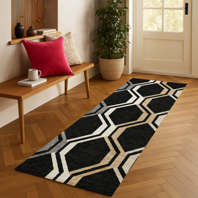 Machine Washable Indoor/Outdoor Chantille ACN2326 Mid-Century Modern Rug, Runner 2'3" x 7'6"