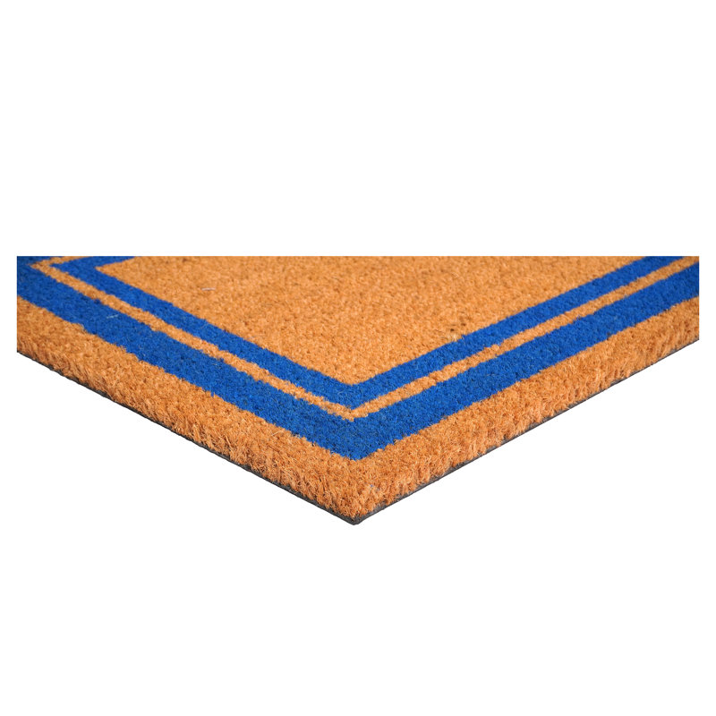 Tapis d'entrée antidérapant Mariah, 1 pi 6 po x 2 pi 6 po, bleu