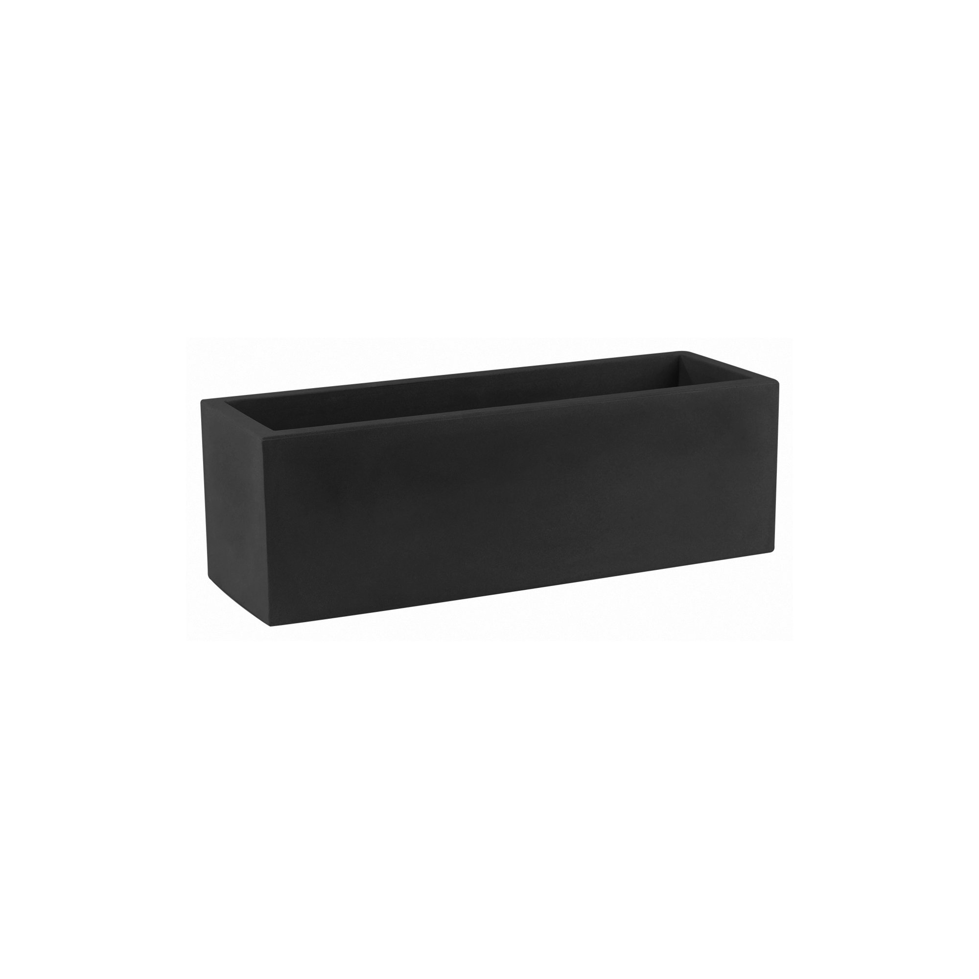 Jardinera Resin Planter Box, 3" H x 9.5" W x 3" D, Black