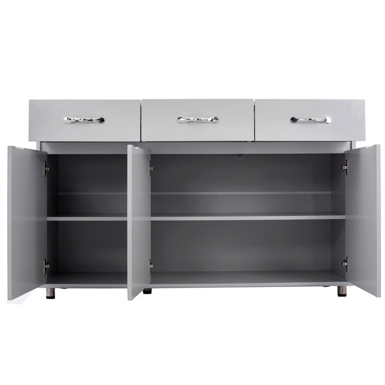 18.9 Wide, 9 Drawer Chest, Wood Storage Dresser Cabinet, Large Craft Storage Organizer Inbox Zero Color: Gray