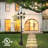 3-Head Outdoor Lamp Post Light with Outlet, Black Street Light Pole with Dusk to Dawn