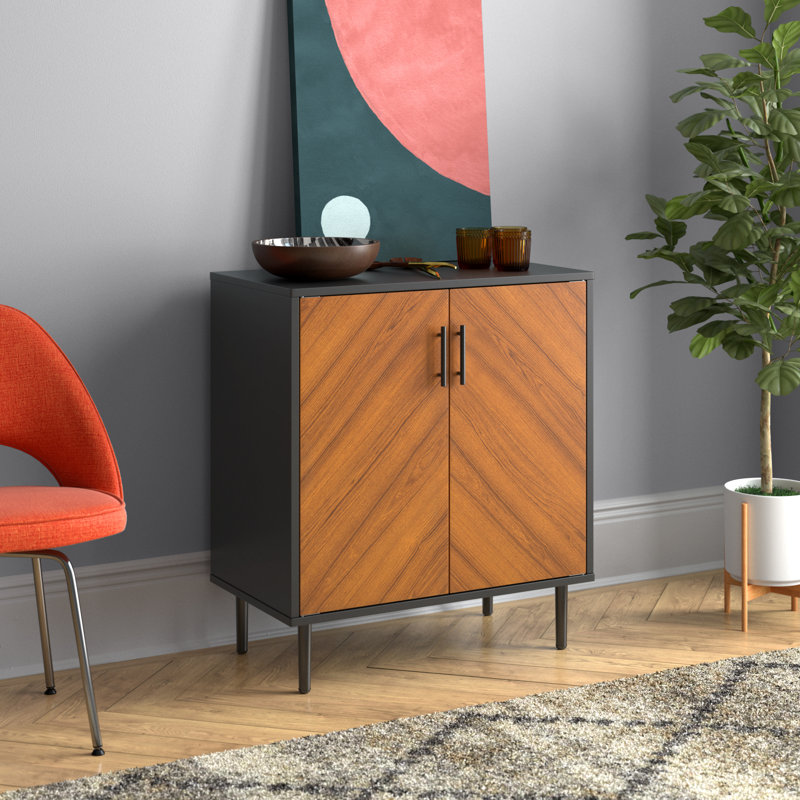 Warfel 2 - Door Standard Accent Cabinet, Black
