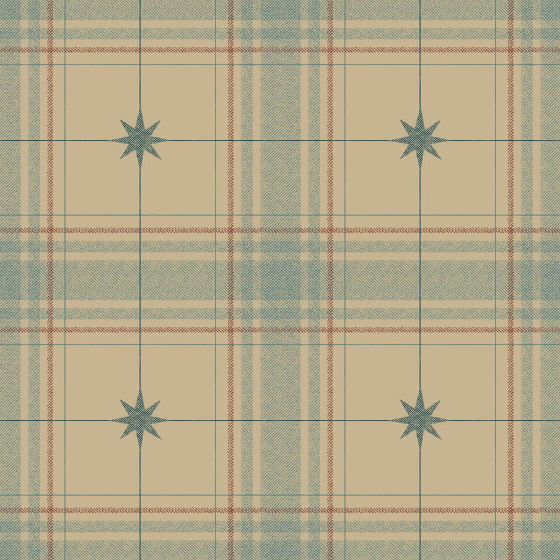 Mariners Grid, Golden Ochre, Faux Grasscloth