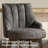 Counter Height Bar Stools,Swivel Bar Stools with Backs,Barstools Set of 2,26'' Solid Wood Legs,Thick Seat Upholstered Linen Fabric Counter Height Stools in Grey-561353366-561896828