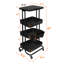 Chariot de rangement en métal à 4 niveaux avec plateau de table et 3 tasses suspendues et roues verrouillables, paniers de rangement multifonctionnels pour la cuisine-64851453