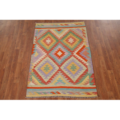 Reversible Wool Kilim Oriental Rug 3x5