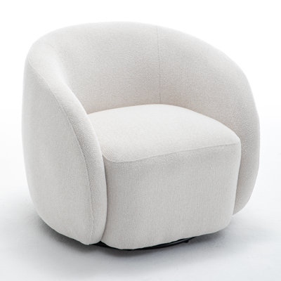 Aunna Upholstered Swivel Barrel Chair