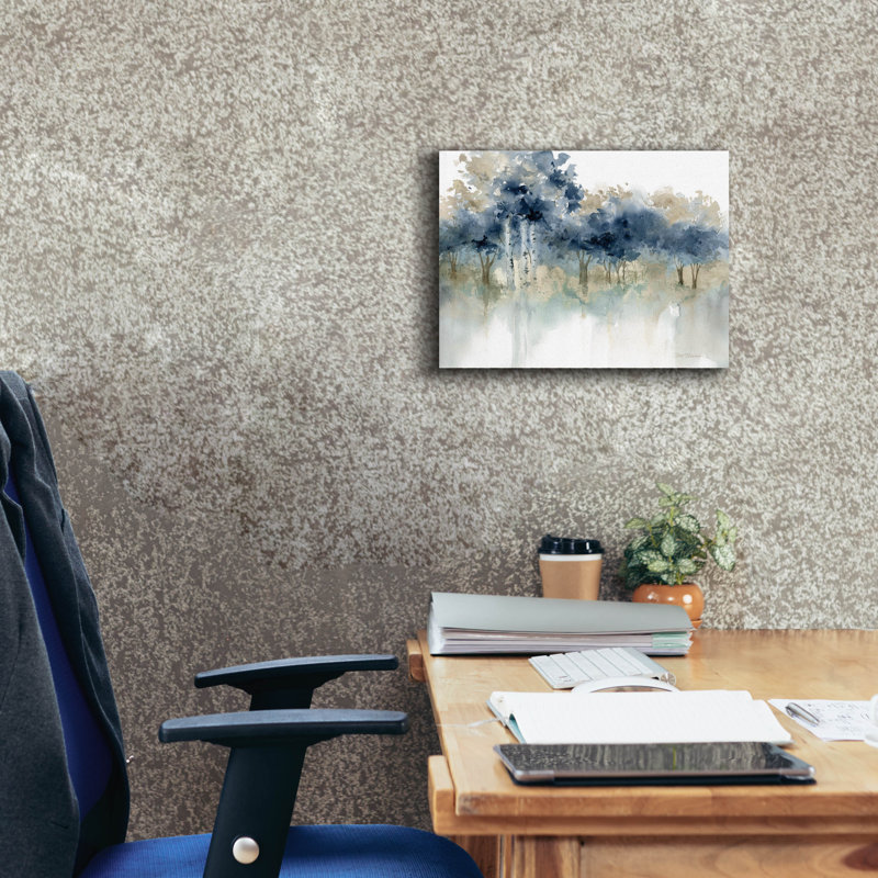 "Millers Pines" Waters Edge I "par Carol Robinson, art mural sur toile, H 12 po x l 16 po