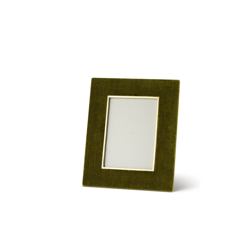 Moss Green Velvet 4x6 Tabletop Picture Frame