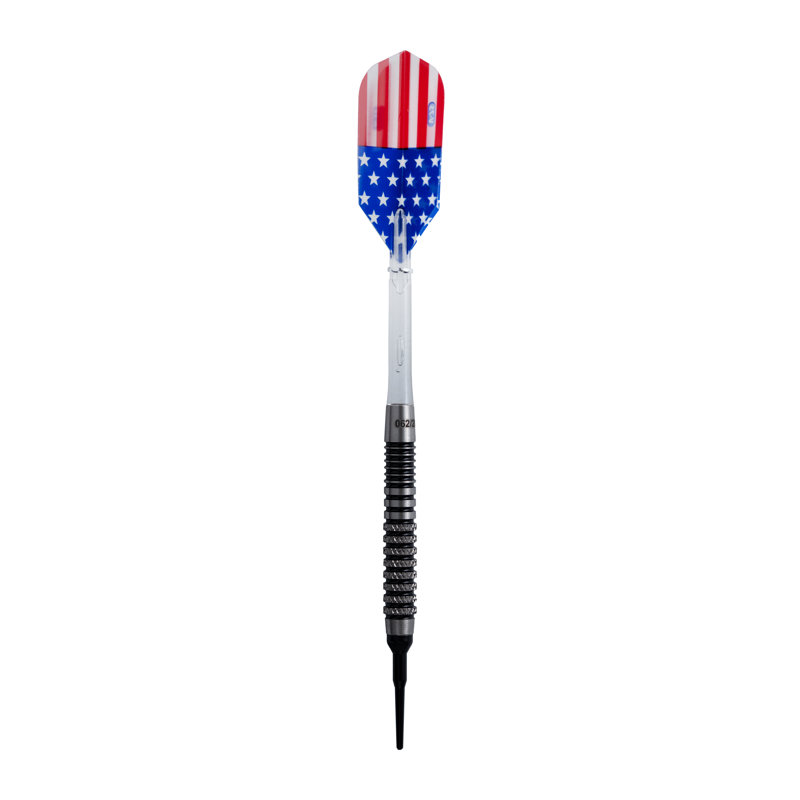 Arbre de jeu transparent à fléchettes à 20% de tungstène Viper Patriot, Étoiles et rayures inversées