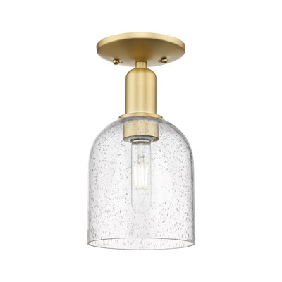Arcadia - Bella - Plafonnier semi-encastré 6 po 1 lumière - Abat-jour transparent