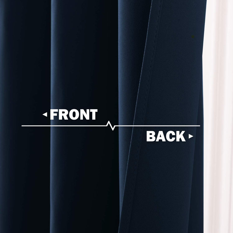 NICETOWN Blackout Small Window Valances, Rustic Farmhouse Curtains Grommet Top Thermal Insulated Window Drapes for Kitchen/Bathroom/Basement, 2 Panels.