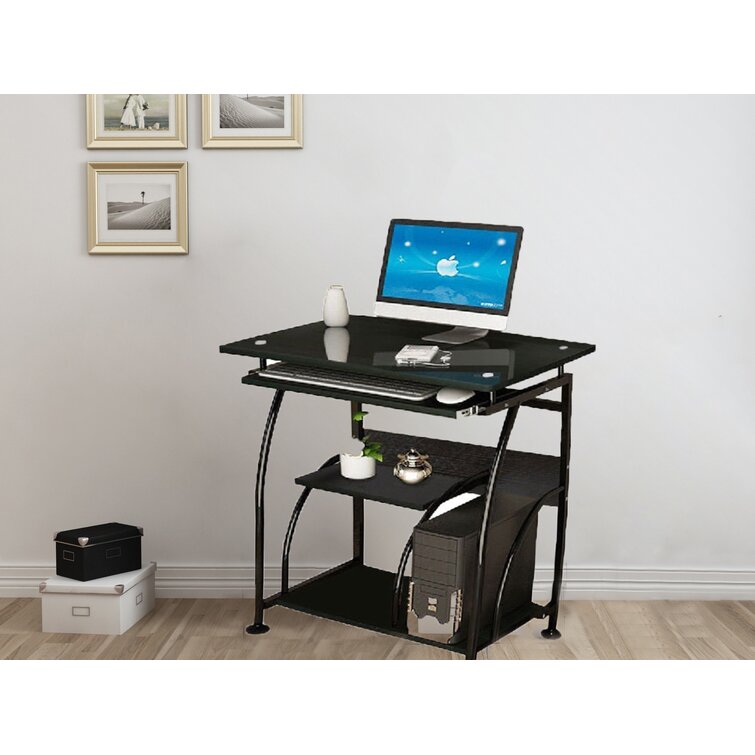 Mecor Computer Desk with 2 Drawers/Keyboard Tray, 55 Modern