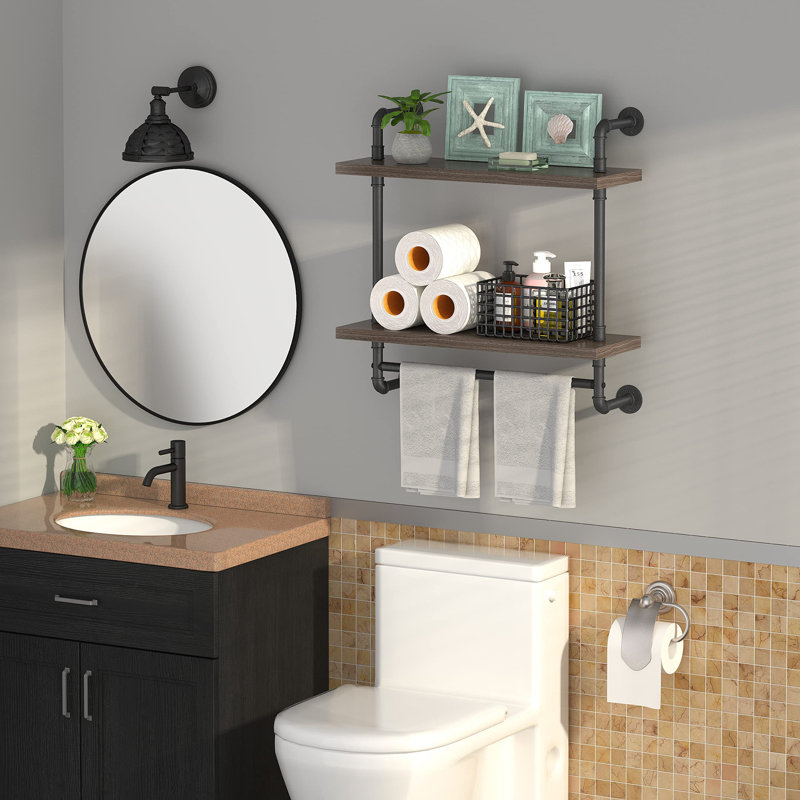 Porte-serviettes mural, Gris