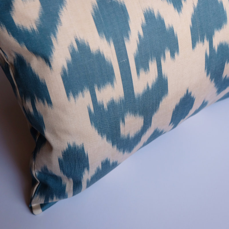 Ispa Geometric Feather Reversible Throw Pillow
