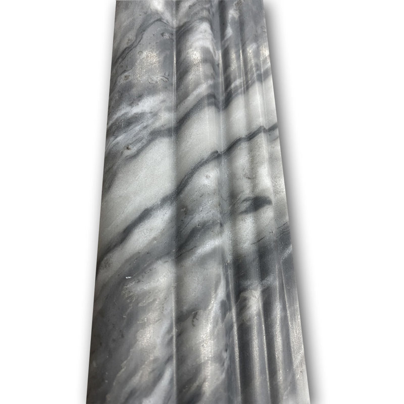 Bardiglio Grey Marble 2-1/2X12 Chair Rail Trim Moulding, Honed