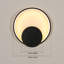 Black Aluminium 31Cm Circular Warm LED Wall Sconces