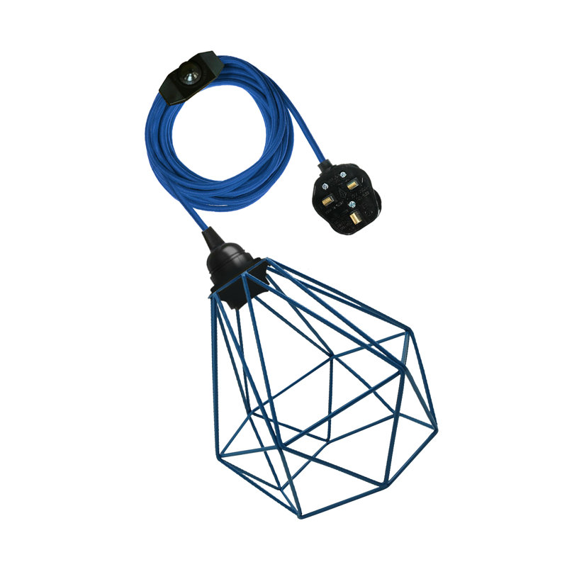 Peggie 1-Light Geometric Pendant, Blue
