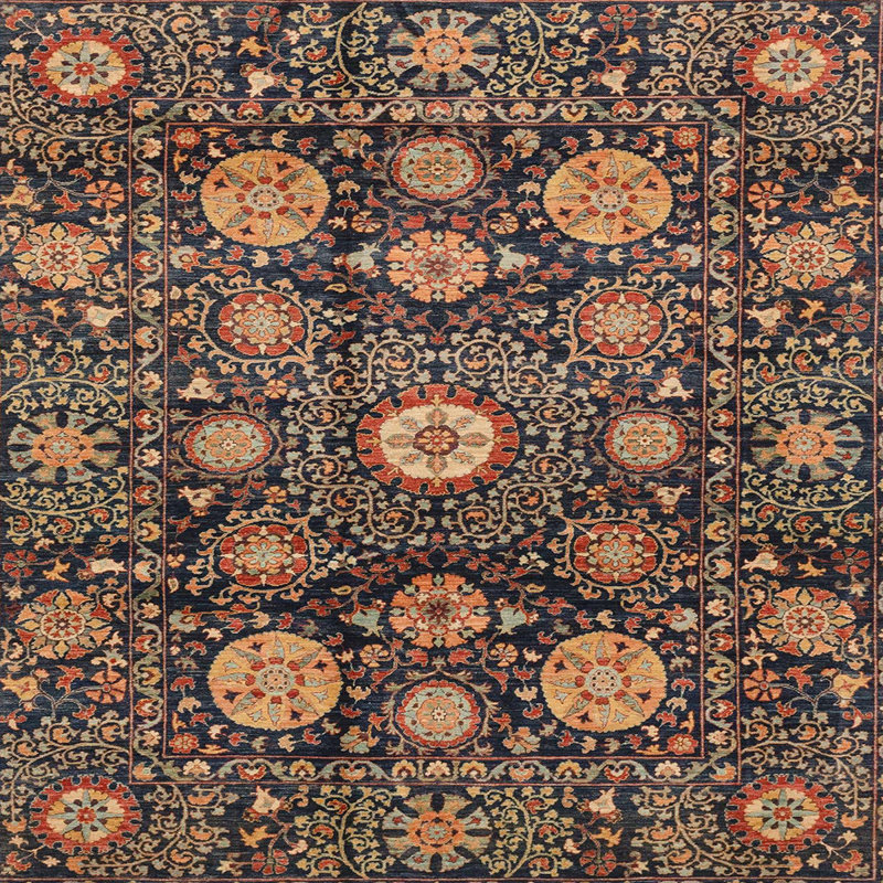 Tapis abstrait moderne 3911, Carré 4 pi
