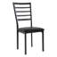 Ensemble de 4 chaises de salle à manger à finition noire