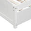 Lits peu encombrants: lit simple en bois massif avec lit gigogne, design blanc moderne