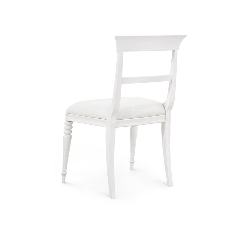 Lawrence Upholstered Dining Chair, Glazed Whisper White