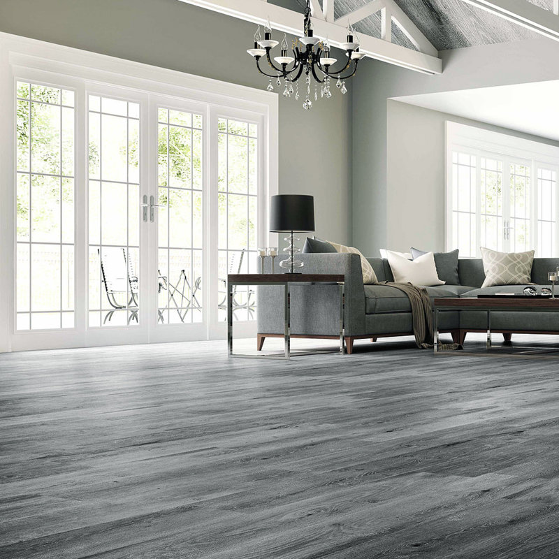 Speakman 2mm Rustic Style Wood Plank PVC Flooring, Dark Grey