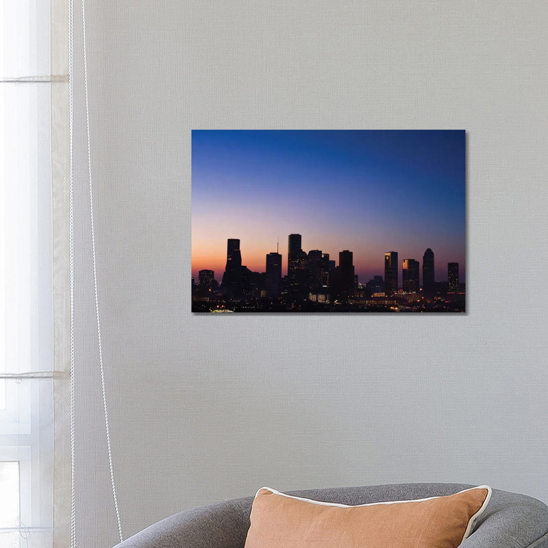 Texas, Houston Skyline At Dawn by Rob Tilley - Gallery-Wrapped Canvas Giclée on Canvas, 66.04 cm H x 45.72 cm W x 3.175 cm D