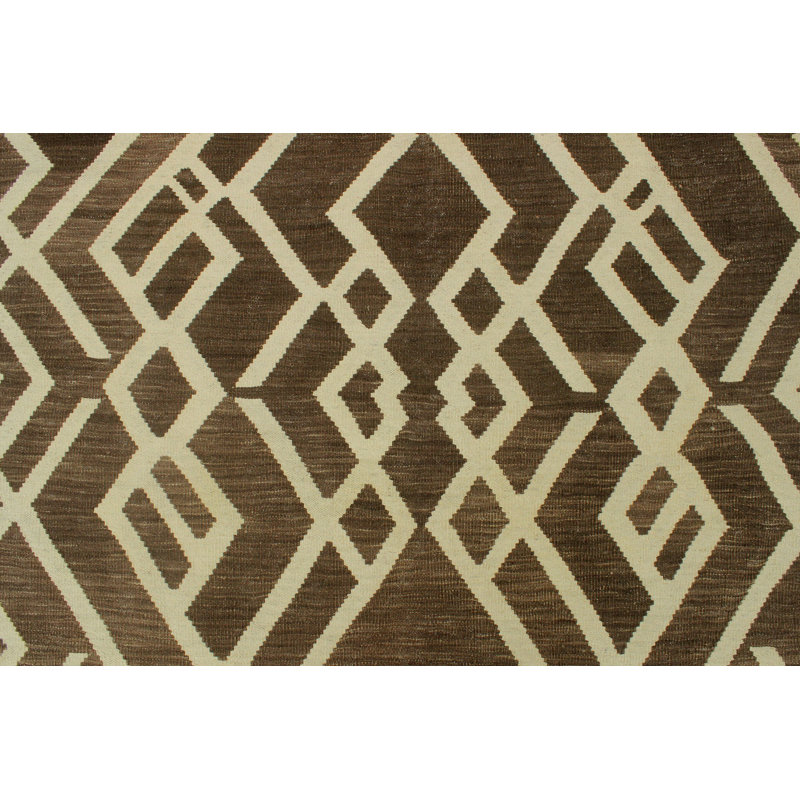 One-of-a-Kind Reta Handwoven Wool Brown Area Rug