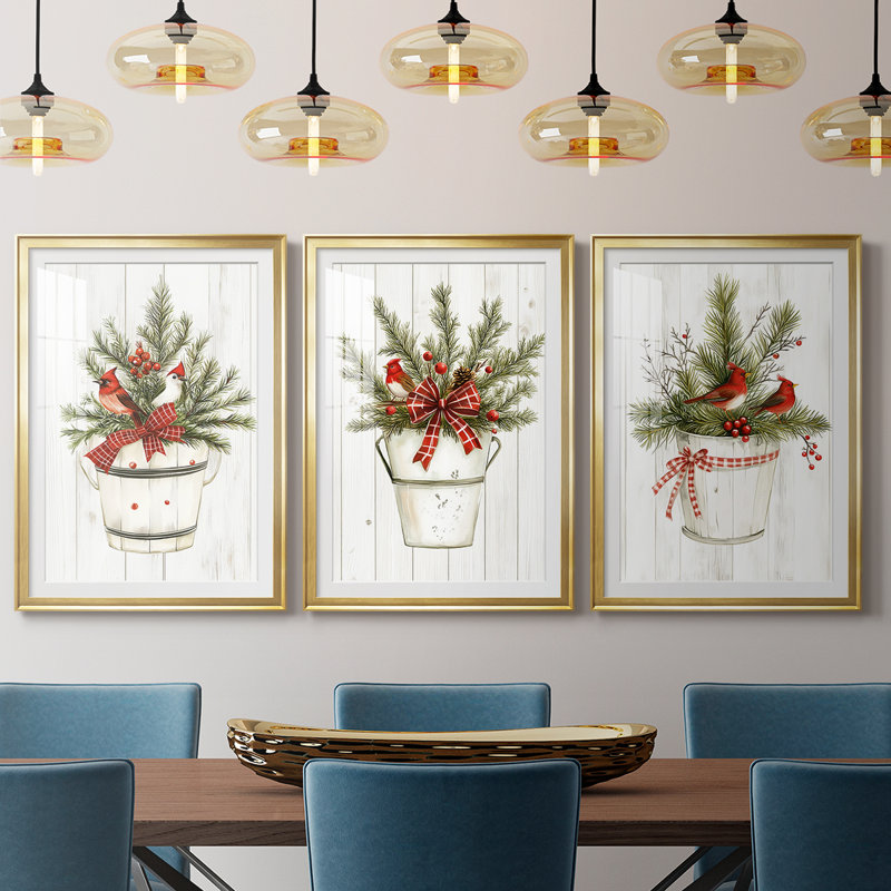 Art des Fêtes de Noël Cxxix, H 27 po x l 39 po, Doré