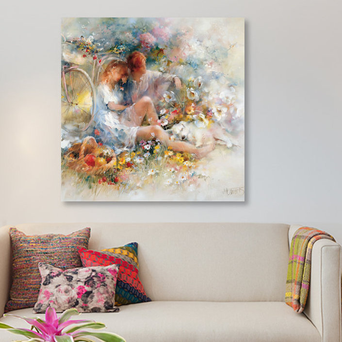 «Trip in Spring», reproduction sur toile, H 12 po x l 12 po x P 0,75 po, Pas de tapis, Toile tendue