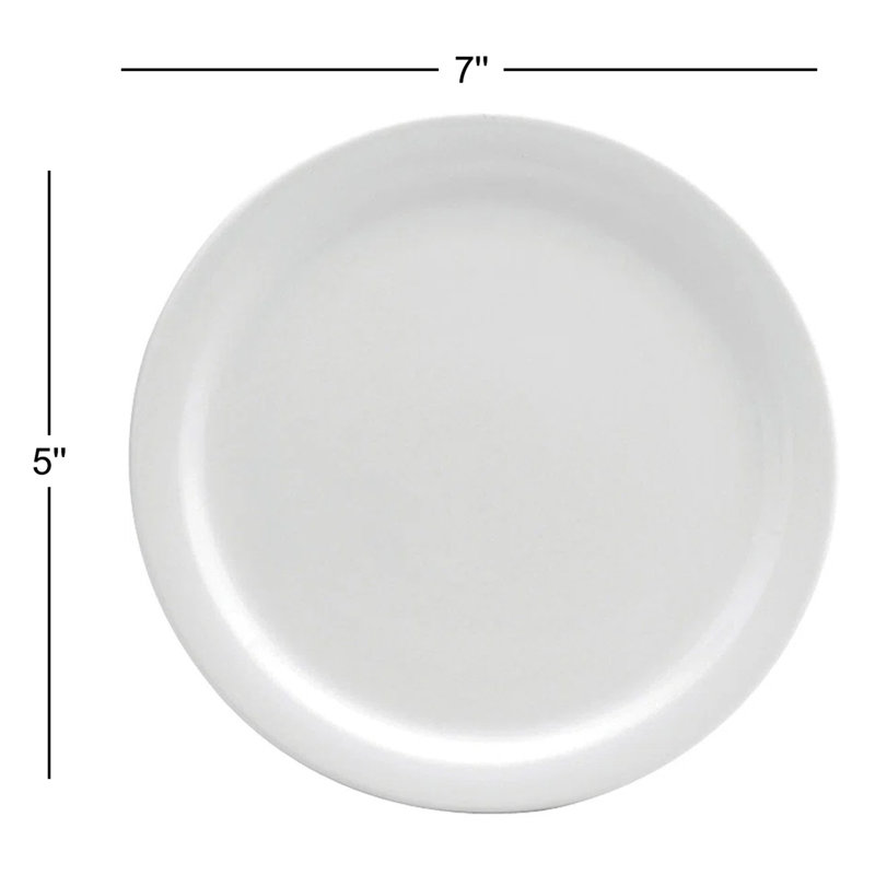 Assiettes coupées en crème blanc, 5 1/2 po, par Buffalo