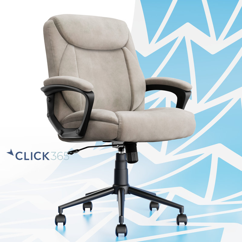 Chaise de bureau ergonomique à dossier moyen Transform 1.0, Velours, Beige