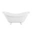 Baignoire autoportante 67 "avec pieds ronds Plaisir II blanc brillant