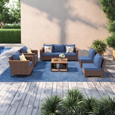 8-Piece Wicker Outdoor Patio Furniture Set