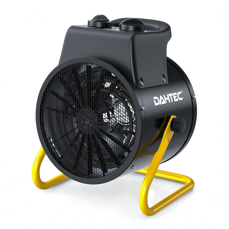 Chaufferette électrique portative pour ventilateur de serre DAHTE 1500W, Noir
