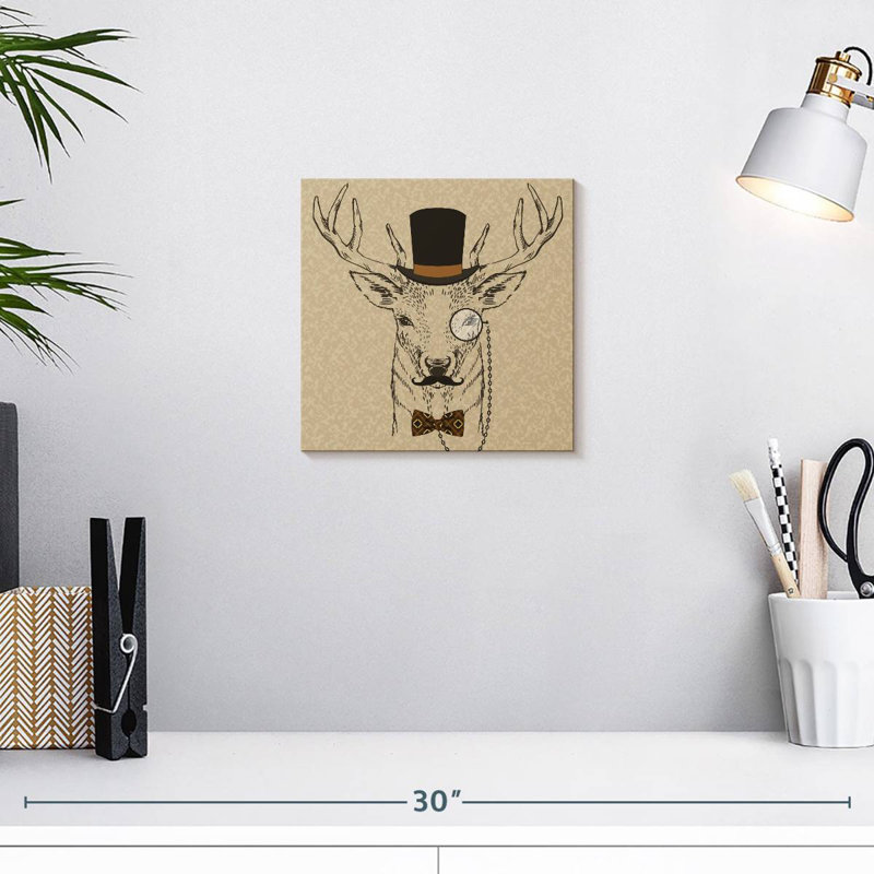Crowle Gentleman Deer, 10" H x 10" W