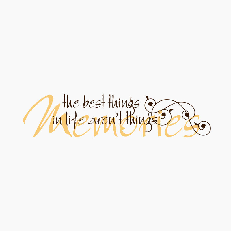 Adhésif décoratif «Memories: The Best Things in Life», H 6 po x l 24 po x P 0,01 po, Chocolat/crème