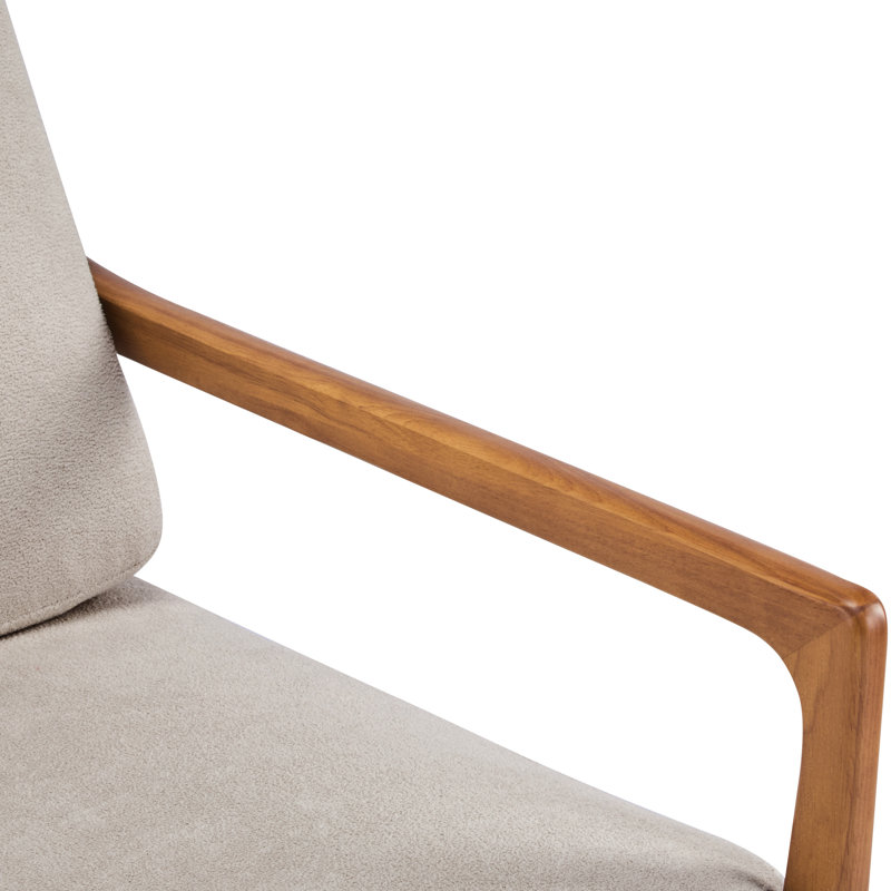 Fauteuil d'appoint Mid Century, Gris clair