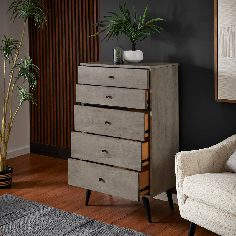 Commode 5 tiroirs Macedo Mid-Century
