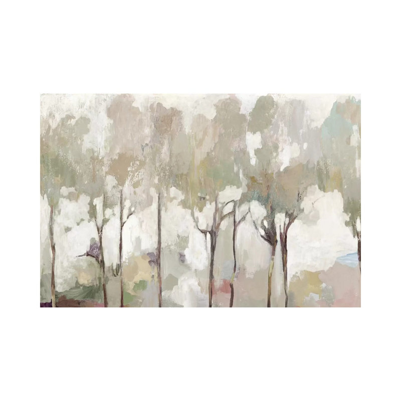 "Soft pastel Forest" par Allison Pearce, reproduction d’art, Pas de tapis, Toile tendue, H 8 po x l 12 po x P 0,75 po