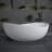 freestanding solid surface soaking bathtub-110423076
