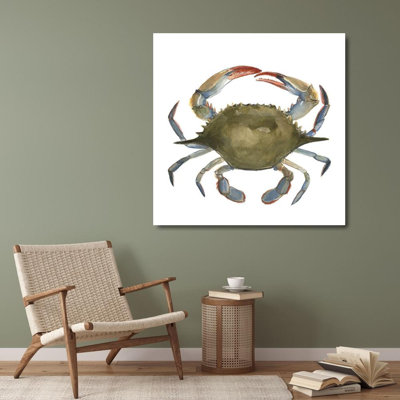 Rosecliff Heights Scarvey, Emma Gallery Wrapped Canvas Art Titled: Watercolor Crab II