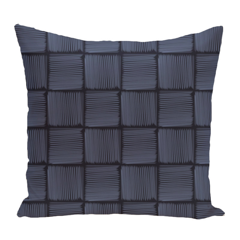  Housse de coussin carré et insert, H 16 po x l 16 po, Bleu