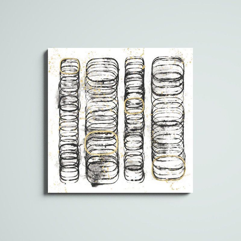 «Seismic Command IV», peinture sur toile, H 36 po x l 36 po