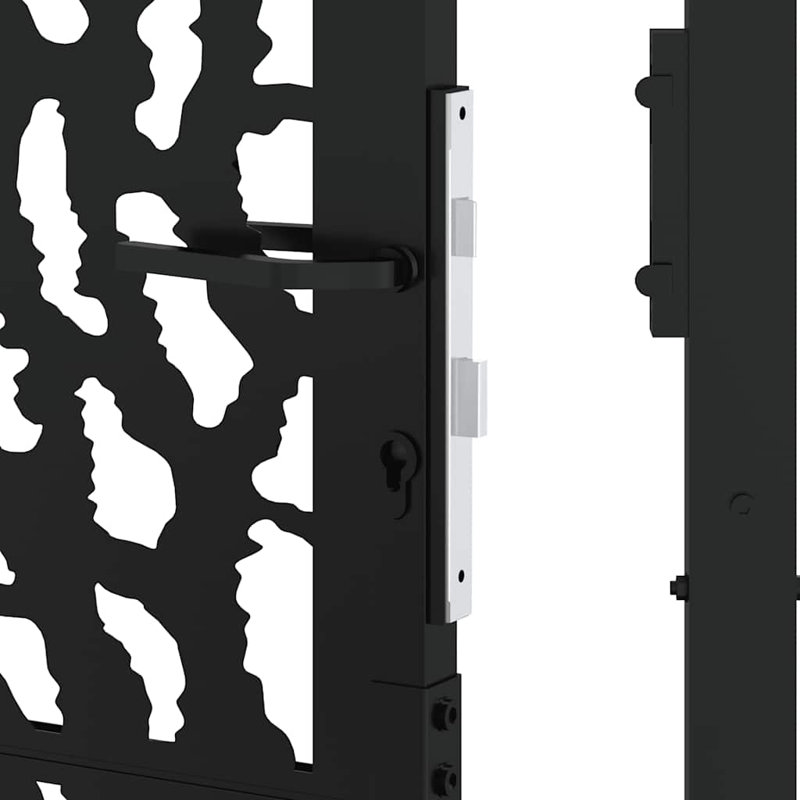 Trace en acier 39,4 x 68,9 po vidaXL Garden Gate, Noir