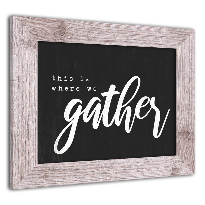 «Where We Gather», reproduction encadrée, H 11 po x l 14 po x P 0,75 po, Blanc
